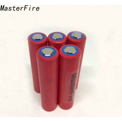 MasterFire 5pcs/lot Genuine Battery For SANYO 18650 NCR18650GA 3.7V 3500mAh Rechargeable Lithium Batteries Cell 10A Discharge