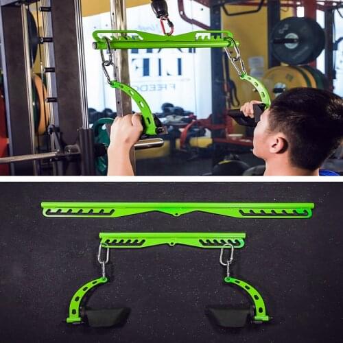 Pulley Cable Machine Fitness Equipment Attachment Home Gym Lat Pull Down Bar Biceps Triceps Back Blaster Rowing Workout Handle