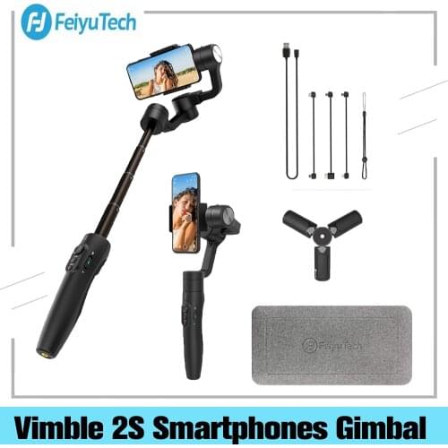 Feiyutech Vimble 2S 3-Axis Smartphone Gimbal Handheld Stabilizer 180mm Extendable Pole Tripod For iPhone 11 X Xs 8 Samsung S9 S8