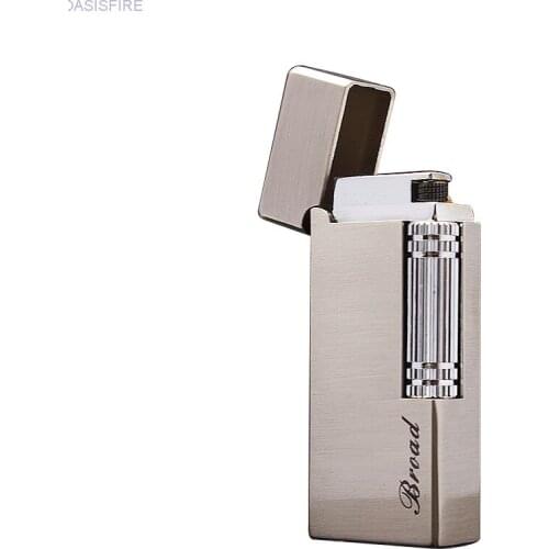 Flint Free Fire Grinding wheel Lighter Metal Gas PING Bright Sound Lighter Butane Cigarette Cigar Pipe Lighter Gadgets For Man