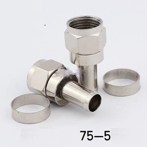 Cable joint British F plug band line lengthened 75-5 CCTV joint alloy processing