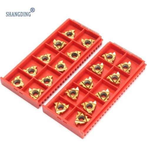 Brand New 20pcs 16IR AG60 &16ER AG60 Carbide Inserts Internal External Thread CNC Blade