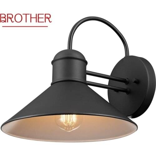 BROTHER Outdoor Wall Lamp Classical LED Sconces Lighting Waterproof Home For Porch Villa