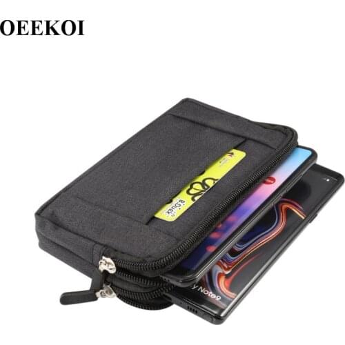 OEEKOI Universal Denim Belt Clip Sport Pouch Case for Samsung Galaxy On8/On7 2016/J7 Prime/Note 7/On7 Pro/Wide/C7 SM-C7000