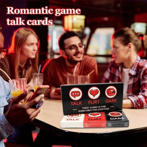 Fun Couple Romantic Card Game Love Deck Talk Or Dare Or FlirtCards 3 Games Cards 3 Games In 1 Couple Cards Valentines Day Gift