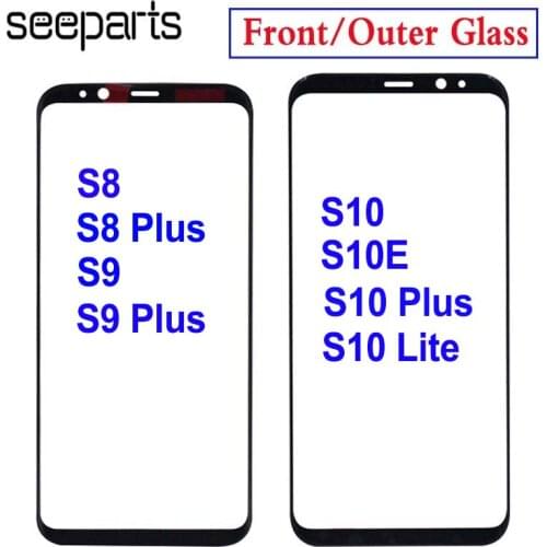 Original Screen Touch Panel Outer Glass For Samsung Galaxy S8 S9 S10 S10E Plus Note 8 Note 9 Front Outer Glass Lens Replacement