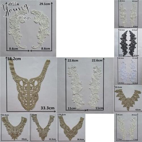 High quality Lace Neckline Venetian Applique DIY Embroidery Lace Collar Sewing Fabric Clothing Decoration Craft Accessories