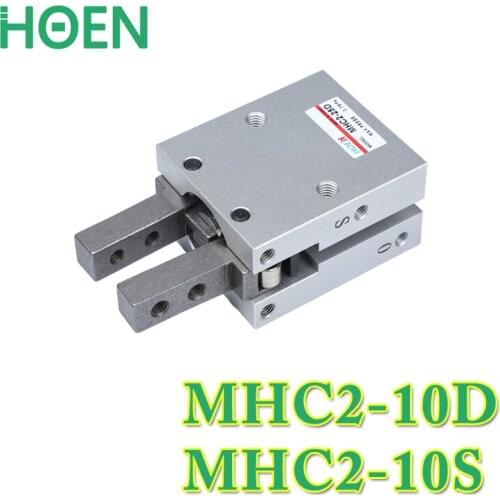 High quality double acting pneumatic air cylinder gripper MHC2-10D angular style aluminium clamps