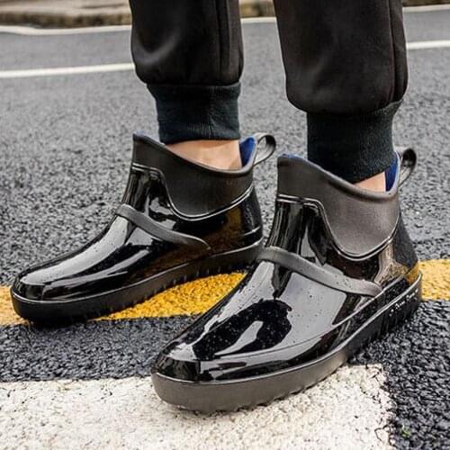 High Quality New Rain Boots Waterproof Pvc Rubber Boots Non-slip Water Shoes Cover Rainy Day Men And Women Shoe Covers#G30