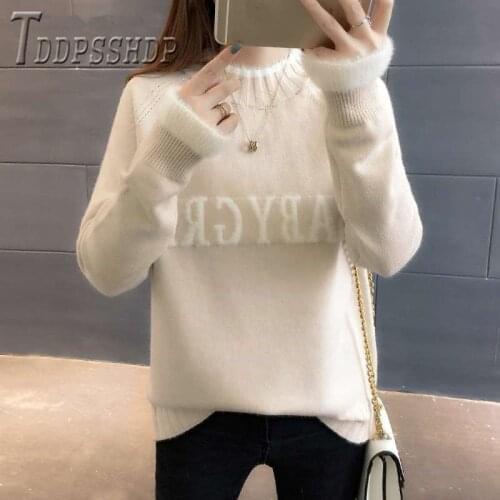 2019 Winter Knitted Women Sweater Bottoming Pullovers Top Christmas Sweater Jumper