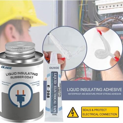 30ml Liquid Insulating Electrical Tape Insulating Electronic Sealant Fixed High Temperature Resistant Sealing Glue Waterproof