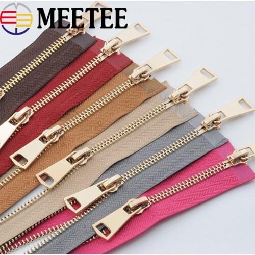 1/2pcs Gold Silver Black Open-end Metal Zippers 5# A Coudre Double Sliders Zippers For Sewing DIY Down Jacket Accessories