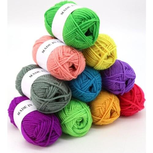 2 Roll Arylic Crochet Yarn Anti-Pilling Fine Quality Hand Knitting Wool Thread Decor DIY Cardigan Scarf Hat Sweater Doll Materia