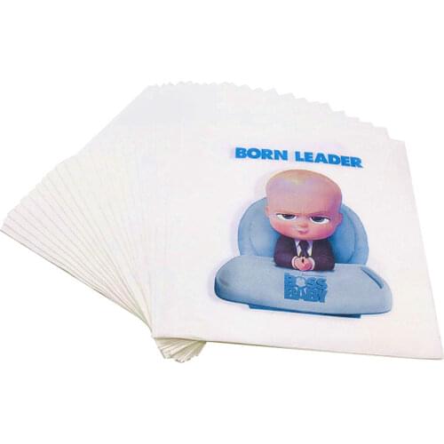 Cartoon Born Leader Boss Baby Birthday Party Disposable 20pcs Napkin Game Boy Supplies Birthday Party Decoration Supplies