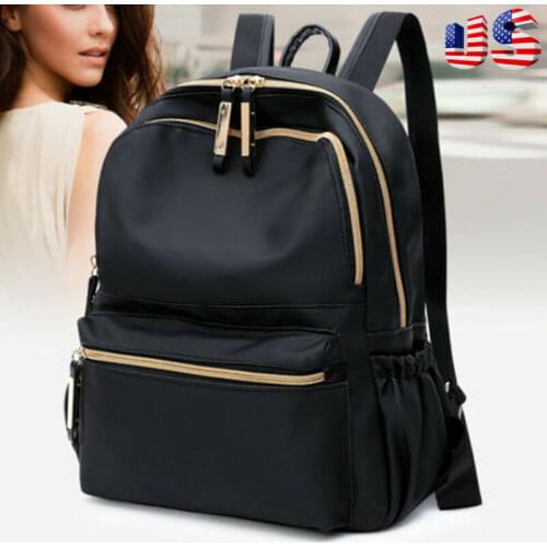2019 Casual Oxford Backpack Women Black Waterproof Nylon School Bags for Teenage Girls High Quality Fashion Travel Tote Backpack