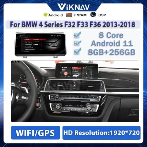 256GB Android 11.0 car radio For BMW 4 Series F32 F33 F36 2013-2018 multimedia player GPS Navi Head Unit Auto Stereo 2 Diin
