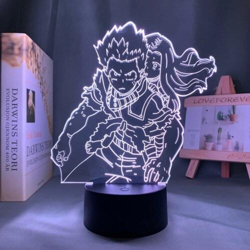3d Lamp Anime My Hero Academia Izuku Midoriya Lamp Deku for Bedroom Decoration Birthday Gift Izuku Midoriya Led Night Light Eri