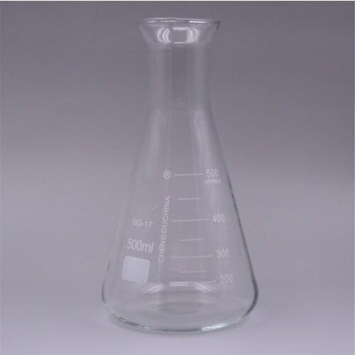 500ml,Glass Erlenmeyer Flask,Glass Conical Flask,Bell Mouth Neck ,Laboratory Glassware