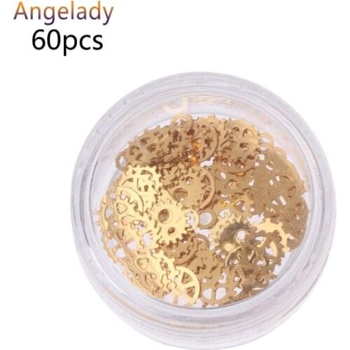 60Pcs Mixed Steampunk Cogs Gears Clock Hand Charm UV Frame Resin Jewelry Filling JUL3