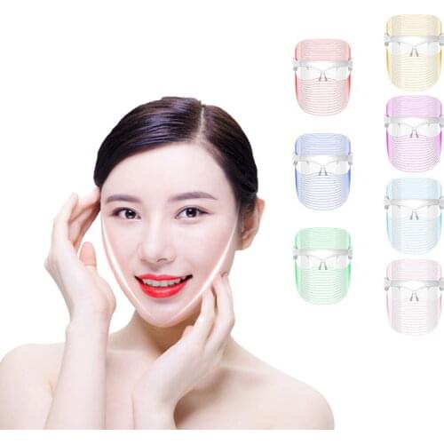 7 Colors LED Facial Mask Photon Therapy Anti-Acne Wrinkle Removal Skin Rejuvenation Face Skin Care Tighten Beatuy SPA Treatment