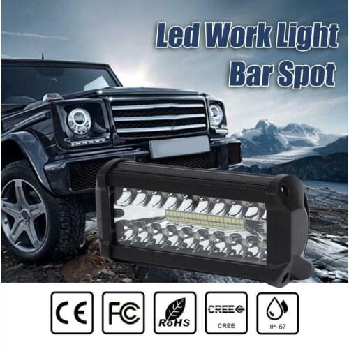 7 Inches 120w Car Led Work Light Bar Led Light Bar Spot Flood Beam For Work Driving Light Off-road Vehicle Tractor UTV ATV