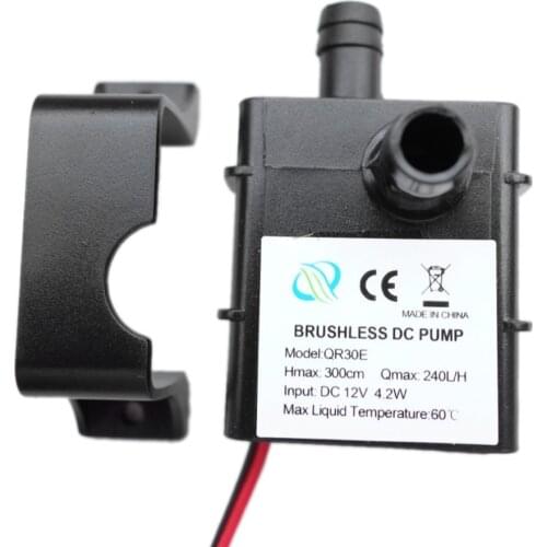 DC 12V 4.2W 240L/H Flow Rate Submersible Water Pumps Ultra-quiet Mini Water Pump QR30E Waterproof Brushless Pump