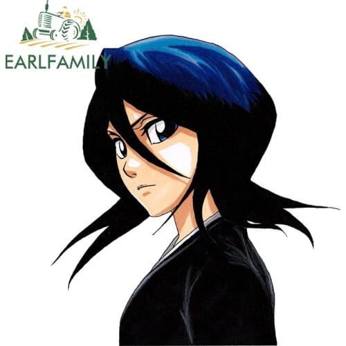 EARLFAMILY 13cm x 12.3cm For BLEACH Kuchiki Rukia Car Stickers Waterproof Fine Decal Car Accessories Fashion Scratch-proof