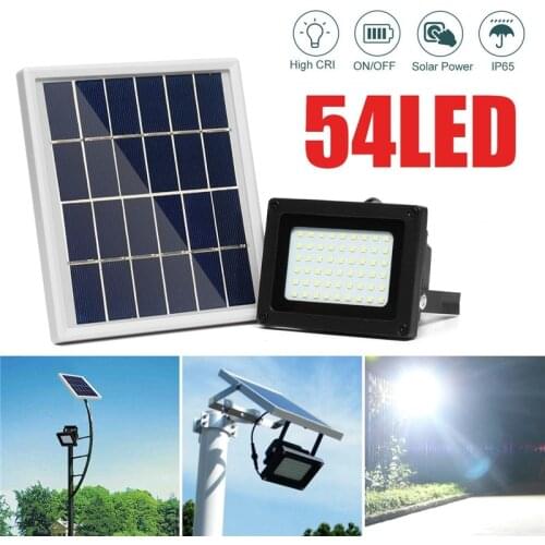 54 LED Solar Lights Solar Powered LED Wall Street Lamp Floodlight IP65 Waterproof Outdoor Security Lights for Home Garden Lawn