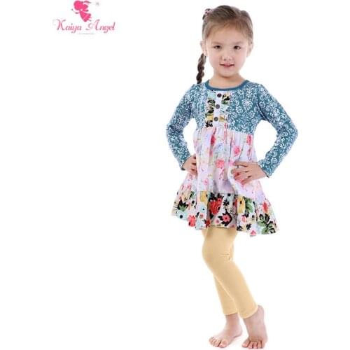 Kaiya Angel 2018 Girls Pants and Shirt Sets Unicorn Peony Flowers Top Children Kids Spring Summer Autumn boutique clothing