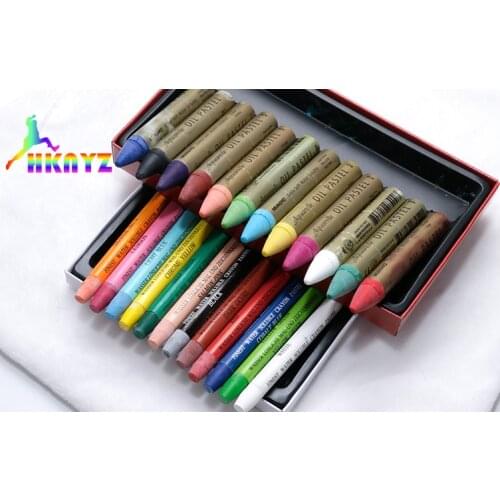 1Sets Mungyo MAO 12/24 Pearlescent Oil Pastel Water Soluble Crayon Colorful Stick Oil Painting Stick Art Drawing