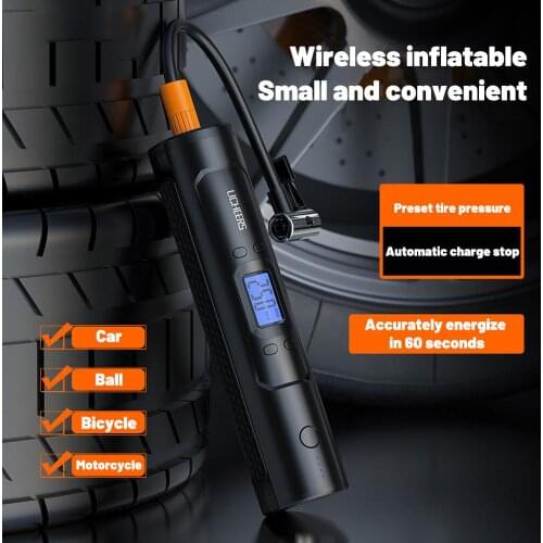 Portable Air Compressor 6000mAh 12V 150 PSI Tire Inflator Electric Auto Pump for Car Motorcycle Digital with LCD LED Light