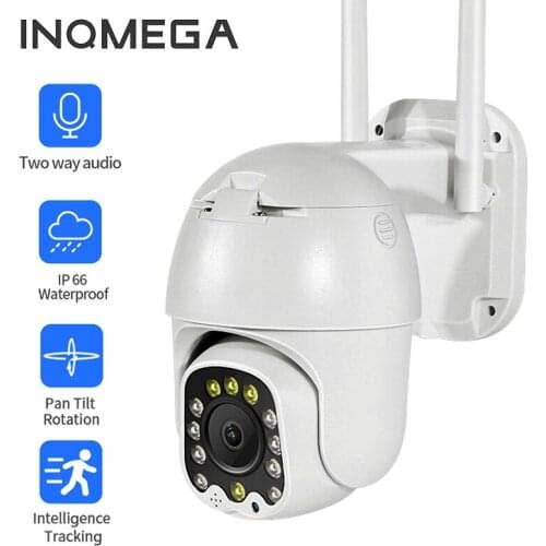 INQMEGA PTZ Dome Outdoor IP Camera Wifi 1080P 4X Zoom AI Detect Home Smart Cam Wireless Video Surveillance Security CCTV Camera