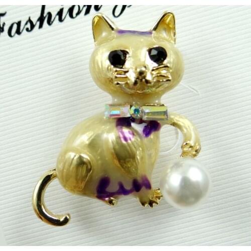 Hot Sale Cat Brooches Men Women Suits Dress Hat Collar Brooch Pins Scarf Buckle Party Weddings Banquet Brooch Gifts W5