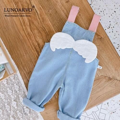 Lunoakvo Denim Overalls For Girls