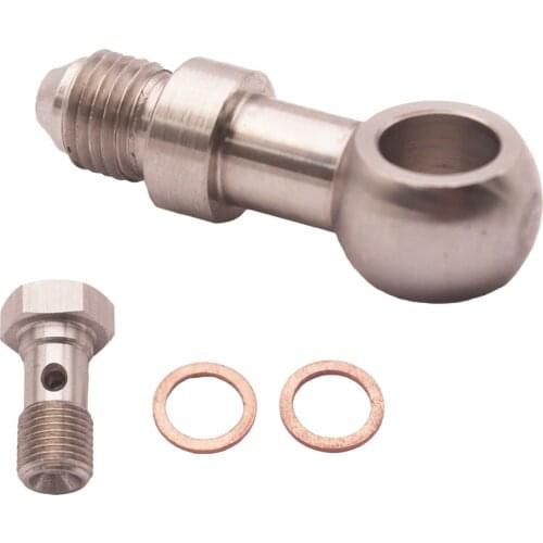 M10x1.0 4AN Turbo Steel Oil Feed Banjo Bolt kit 1.5mm Restrictor