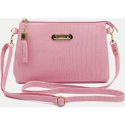 Fashion Alligator Pattern Shoulder Messenger Bags for Women PU Leather Handbag Small Phone Purse Crossbody Pack