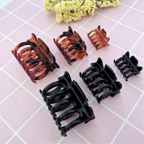 8Pcs Fashion Women Claw Resin Hair Clips Clamp Women Ponytail Holder Headwear