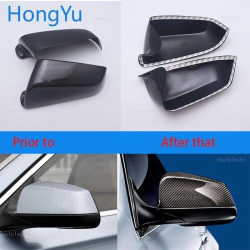 For BMW 5 Series F10 2011 2012 2013 2014 2015 100% Real Carbon Fiber Rear View Mirror Cover Side Mirror Caps car styling