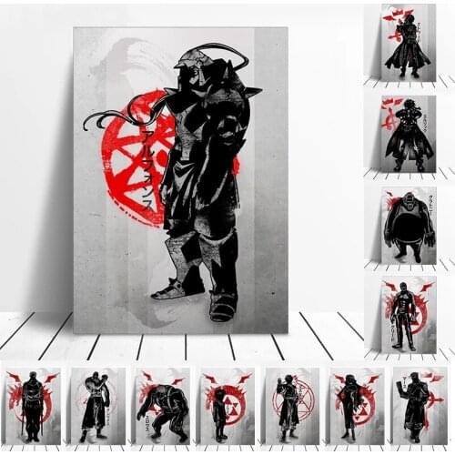 Poster Canvas Painting Nordic Printed Fullmetal Alchemist Anime Modular HD Print Pictures Modern Wall Art Home Decor Living Room