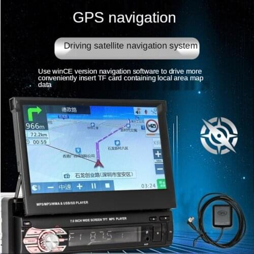 2021NEW Multimedia MP5 Player 7 Inch Car Stereo Retractable Car Radio Mirror Link Radio Car Support Backup Camera GPS Navigation