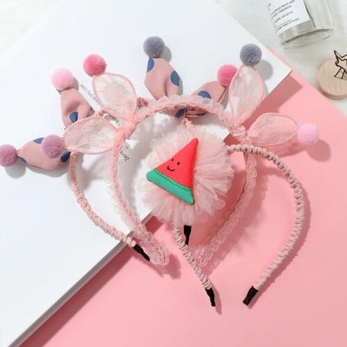 New Children Hair band girl non-slip headband princess Net yarn tiara Korean hair accessories baby Headband Hair accessories