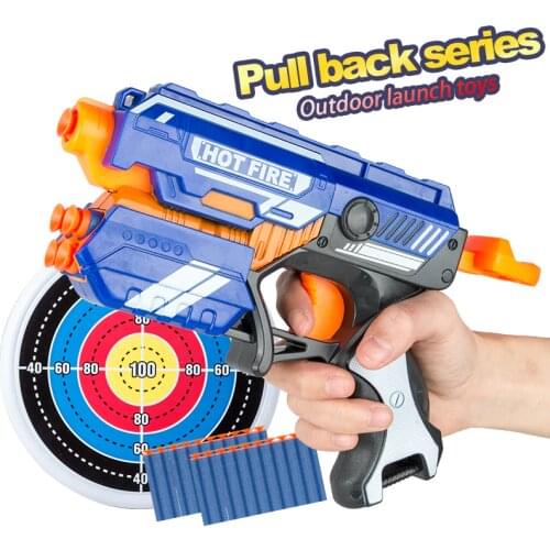 New Manual Soft Bullet Gun Suit for Nerf Soft bullets Toy Pistol Gun Long Range Dart Blaster Kids Toys Gift