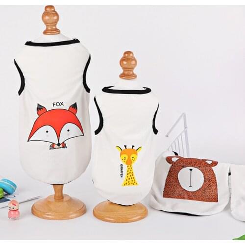 Pet Dog Clothes Cat Hoodies Summer Vest T Shirt Dog Cat Clothes Costume for Small Dogs Cartoon Vest for Puppy 492825