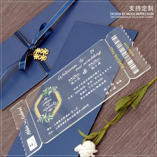 Transparent Wedding Invitation 2021 Creative Fashion Acrylic Wedding Invitation Ceremony Invitation