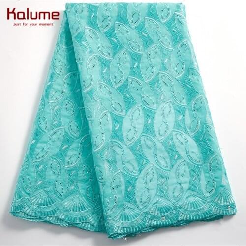 Kalume Swiss Voile Green African Lace Fabric 2021 High Quality Nigerian Lace Fabric For Wedding Dress Sewing Materials H2428