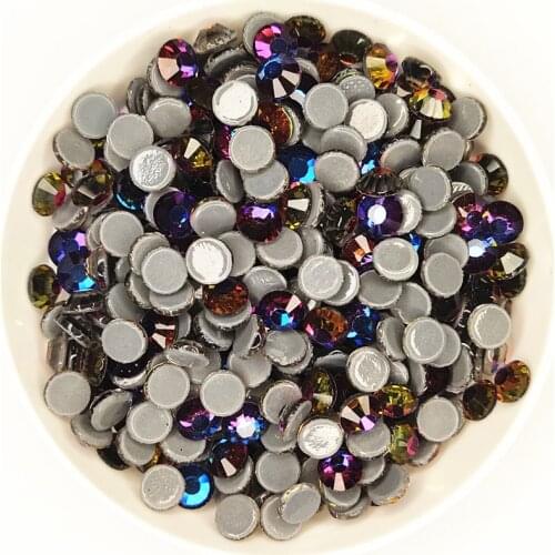 AAAA+ Best Quality Blue-Red-Volcano Hot Fix Rhinestone More Shiny Super Bright Hotfix Iron On Stones.SS4-SS40