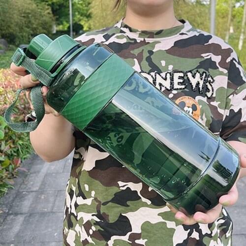 Sport Water Bottles Protein Shaker Portable Motion Leakproof Drinkware My Drink Bottle BPA Free Outdoor Travel Camping Hiking c