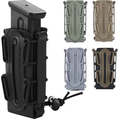 Tactical Molle Magazine Pouch 9mm Military Shooting Rifle Pistol Mag Pouch with Belt Clip Magazine Holster Fastmag Molle Pouch