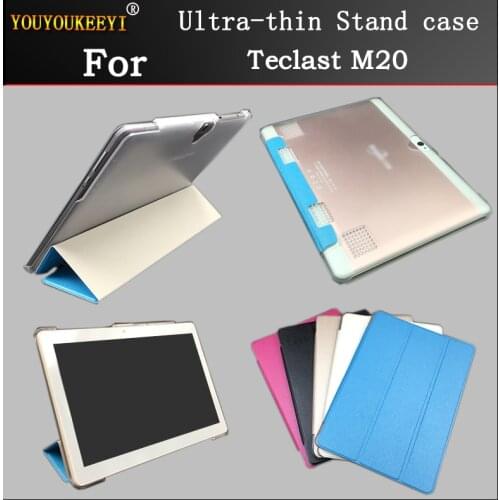 Ultra-thin Thr-Folding Stand cover Case For Teclast M20 10.1" Tablet case for Teclast M20+Protective film+Stylus