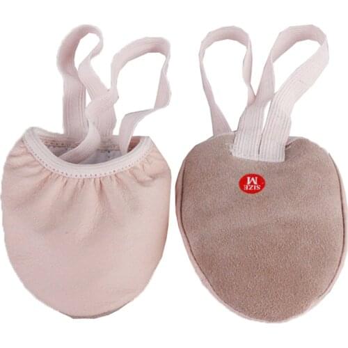 USHINE EU35-42 Leather Cloth Half Non-slip Sole Stretch Exercise Rhythmic Gymnastics Pointe Belly Ballet Dance Shoes For Woman